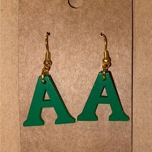 ☀️3/$12☀️ Letter “A”  Wood Earrings